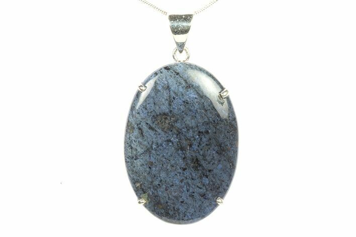 Polished Dumortierite Pendant - Sterling Silver #279341
